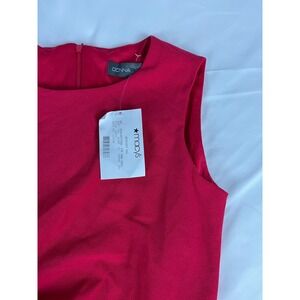 Donna Ricco Red Sleeveless‎ Sheath Dress Bow Detail Womens Size 4 Career